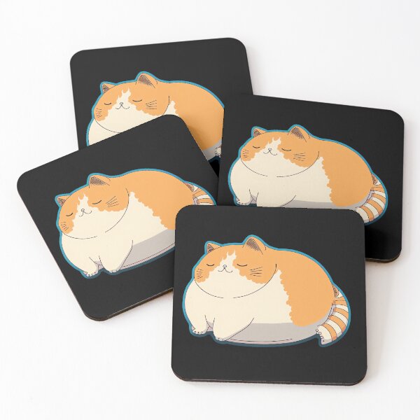 Item preview, Funny Fat Cat Cartoon Anime Style Animals designed and sold by AnimalArtPhotos.