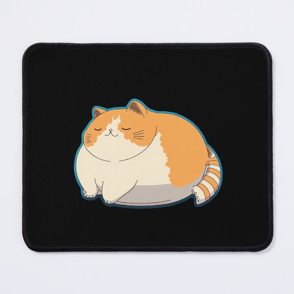 Vista previa del artículo con la obra «Gato gordo divertido Dibujos animados Estilo anime Animales», diseñado y vendido por AnimalArtPhotos.