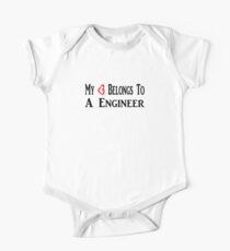 My Heart Belongs To Engineer - Funny Engineer T Shirt One Piece - Short Sleeve