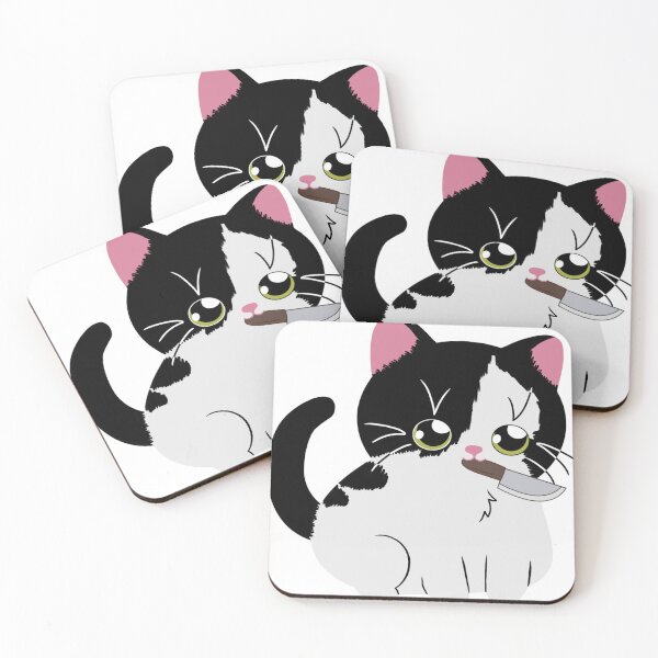 Item preview, Small piebald cat knife holder designed and sold by GoopyCat.