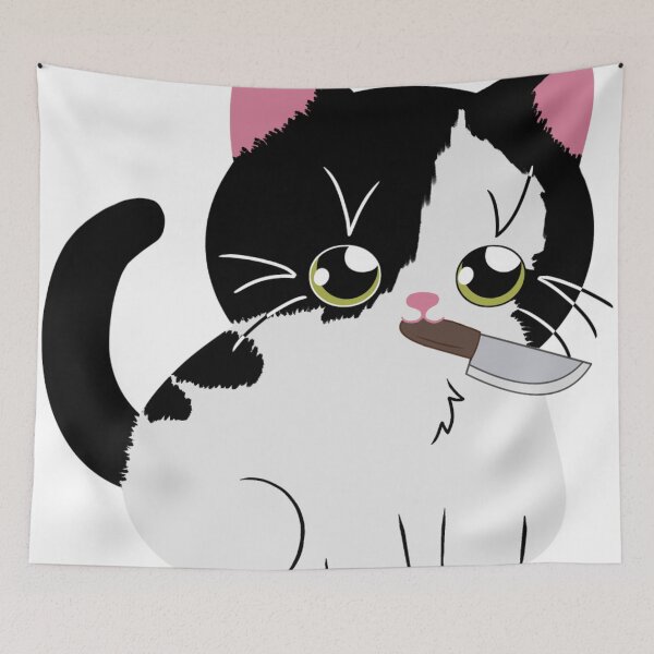 Item preview, Small piebald cat knife holder designed and sold by GoopyCat.