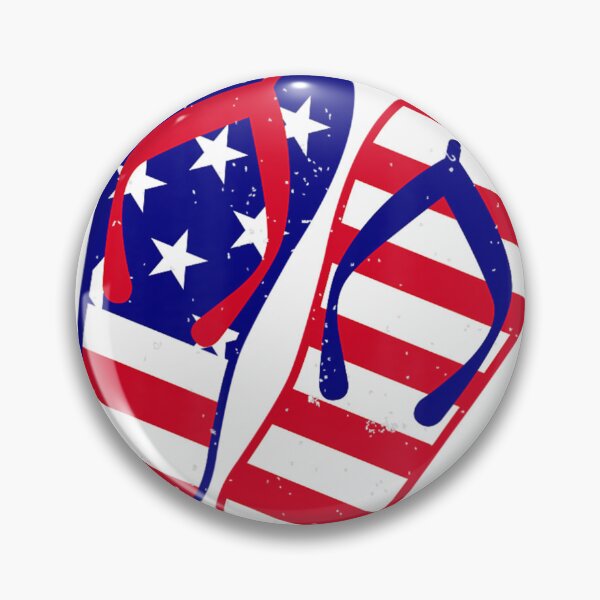 Item preview, Ocracoke Island Beach American USA Flip Flops July Fourth  designed and sold by maissgulnari.