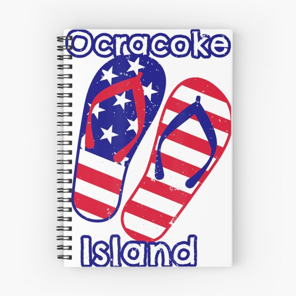 Item preview, Ocracoke Island Beach American USA Flip Flops July Fourth  designed and sold by maissgulnari.