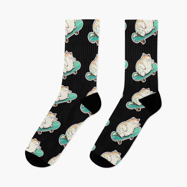 Item preview, Fun Cat Skateboarding Cute Cartoon Anime Style Kitten designed and sold by AnimalArtPhotos.