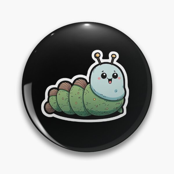 Item preview, Cute Caterpillar Very Happy Cartoon Anime Insect designed and sold by AnimalArtPhotos.