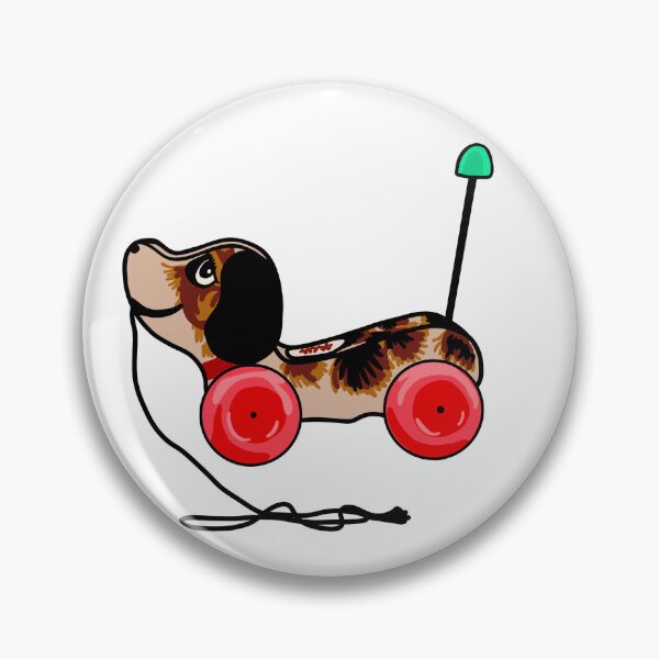 Artikelvorschau, Vintage FP Hund ziehen Spielzeug entworfen und verkauft von Unhinged Heather.