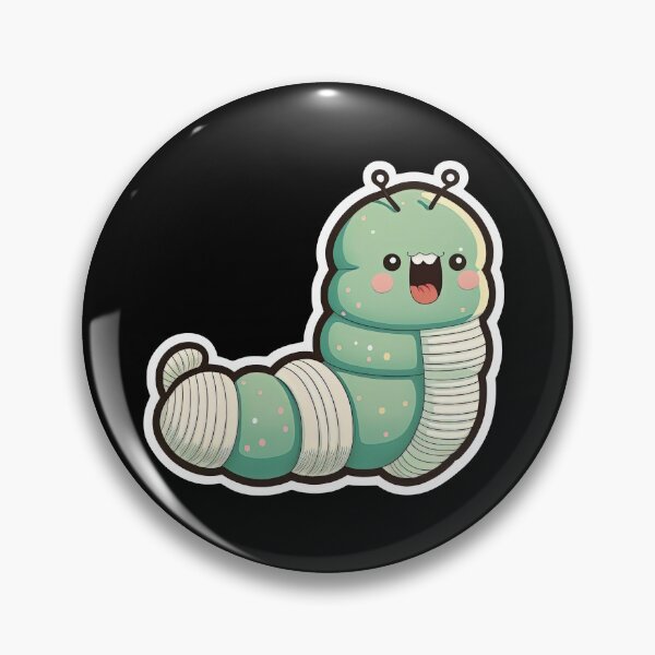 Item preview, Very Cute Caterpillar Very Happy Cartoon Anime Insect designed and sold by AnimalArtPhotos.
