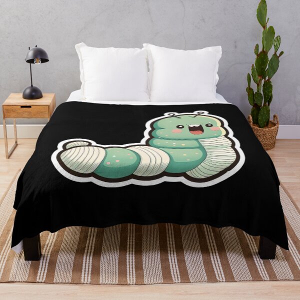 Item preview, Very Cute Caterpillar Very Happy Cartoon Anime Insect designed and sold by AnimalArtPhotos.