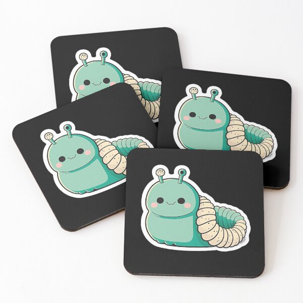 Item preview, Cartoon Caterpillar Very Happy Cartoon Anime Insect designed and sold by AnimalArtPhotos.