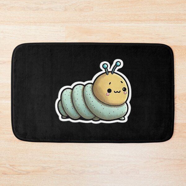 Item preview, Cartoon Caterpillar Very Happy Cartoon Anime Insect designed and sold by AnimalArtPhotos.
