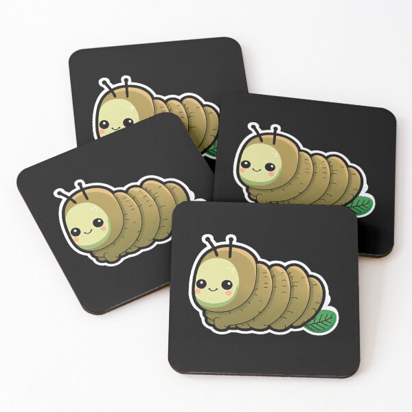 Item preview, Cute Cartoon Caterpillar Very Happy Cartoon Anime Insect designed and sold by AnimalArtPhotos.