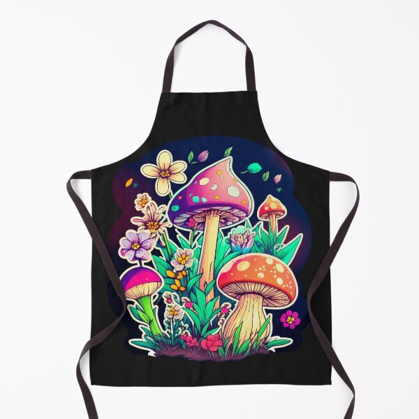 Item preview, Fantasy Mushrooms and Colorful Flowers designed and sold by ILIA ILO.