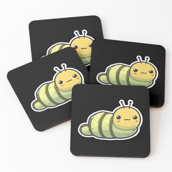 Item preview, Cutest Caterpillar Very Happy Cartoon Anime Insect designed and sold by AnimalArtPhotos.