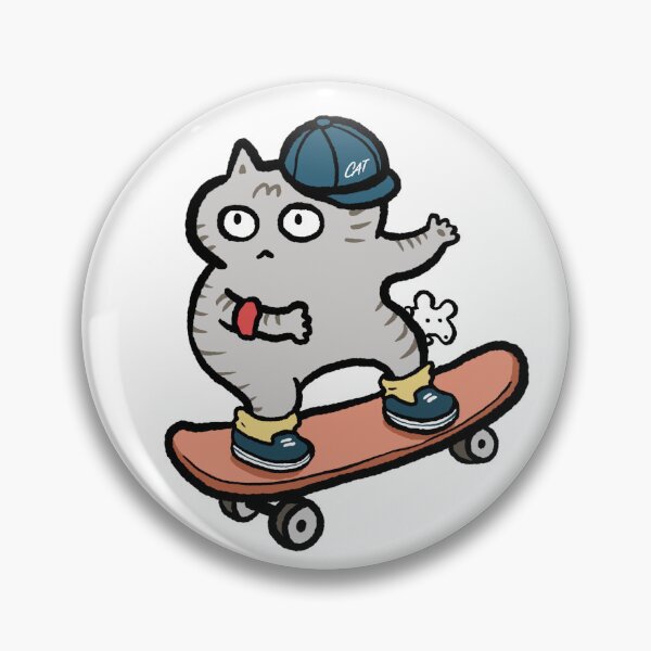 Item preview, Skateboarding Tabby Cat Sticker designed and sold by SSAlleyhouse.