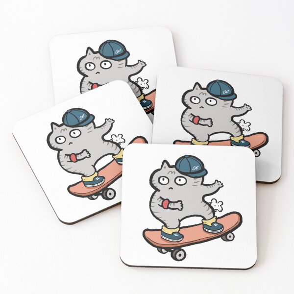 Item preview, Skateboarding Tabby Cat Sticker designed and sold by SSAlleyhouse.
