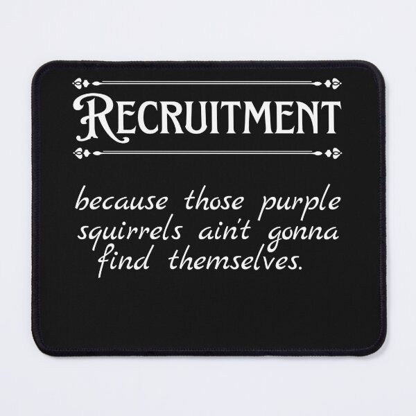 Item preview, Funny Recruiter Definition Purple Squirrel designed and sold by Recruiter-Love.