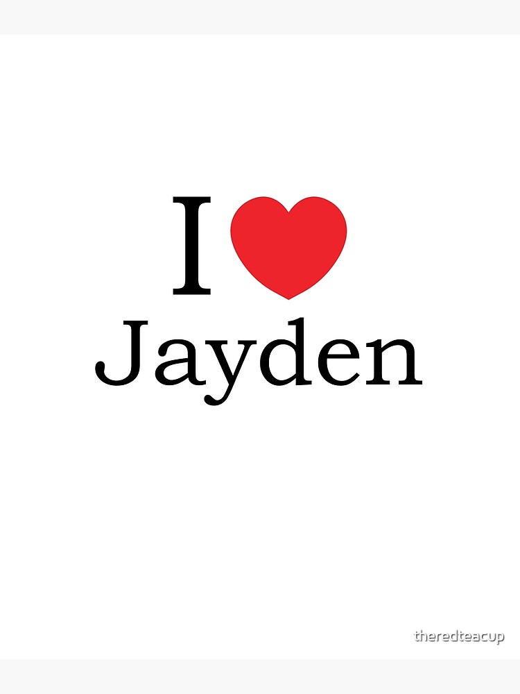 "I Love Jayden With Simple Love Heart" Poster for Sale by