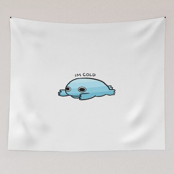 Item preview, I’m Cold | Blue Gradient Frog designed and sold by iristocat.