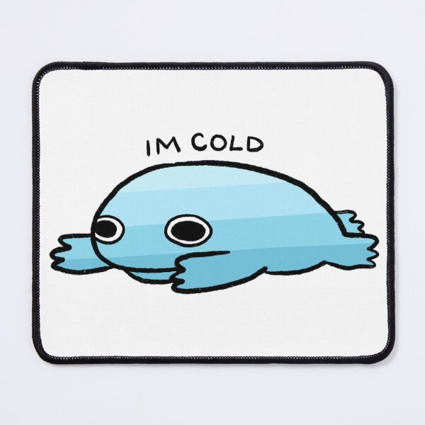 Item preview, I’m Cold | Blue Gradient Frog designed and sold by iristocat.