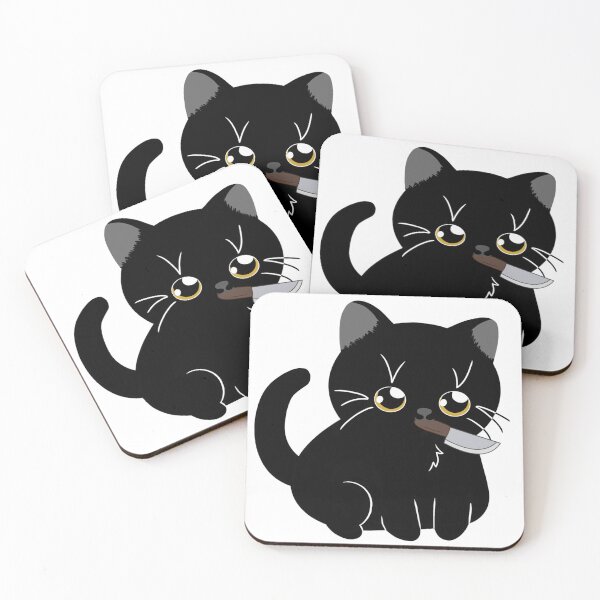 Item preview, Small black cat knife holder designed and sold by GoopyCat.