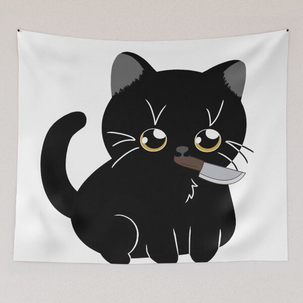Item preview, Small black cat knife holder designed and sold by GoopyCat.