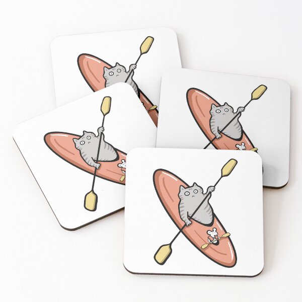 Item preview, Kayaking Tabby Cat Sticker designed and sold by SSAlleyhouse.