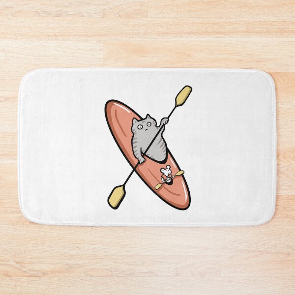 Item preview, Kayaking Tabby Cat Sticker designed and sold by SSAlleyhouse.
