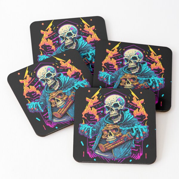 Item preview, Heavy Metal Skeleton Demon Biker designed and sold by designmadeasy.