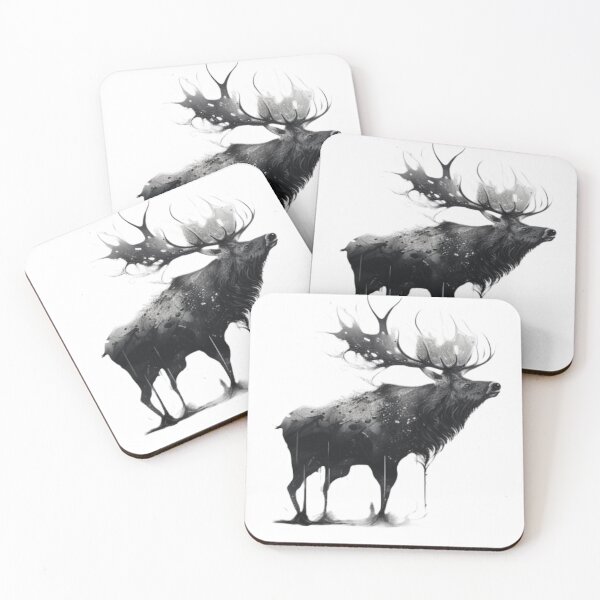Item preview, Elk ink art in a Splash designed and sold by CMHerd.