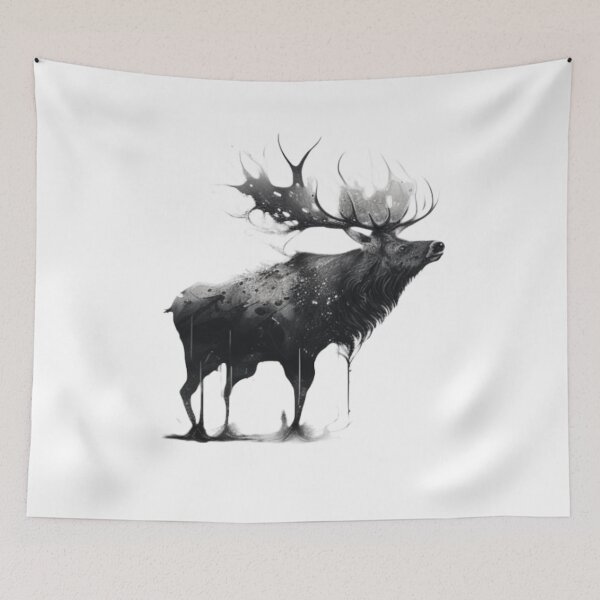 Item preview, Elk ink art in a Splash designed and sold by CMHerd.