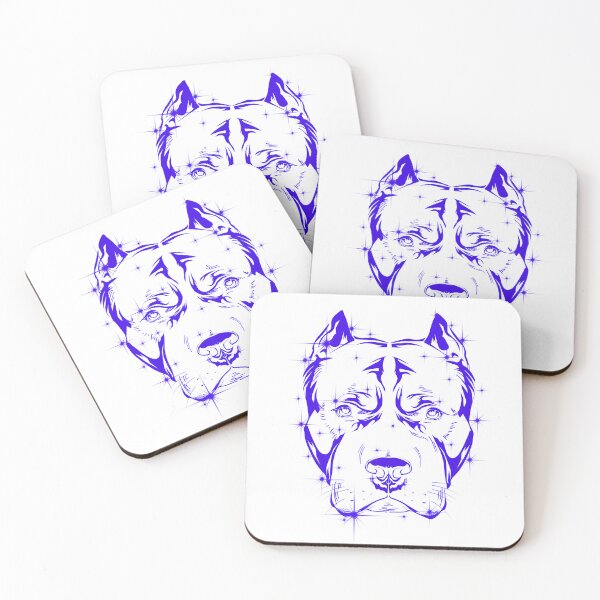 Item preview, Fierce Pitbull Face Sparks Blue designed and sold by Barnissim.