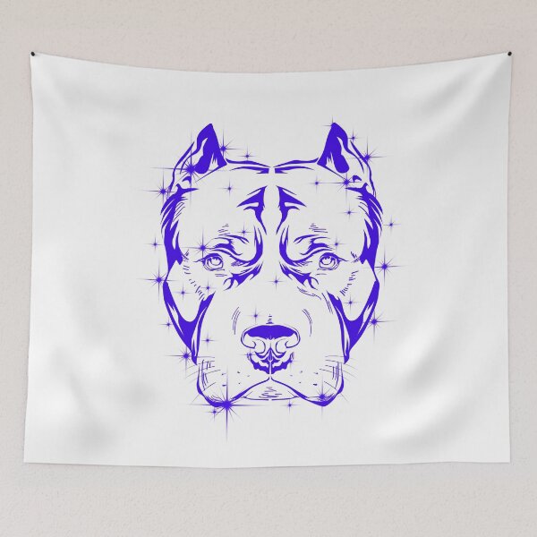 Item preview, Fierce Pitbull Face Sparks Blue designed and sold by Barnissim.