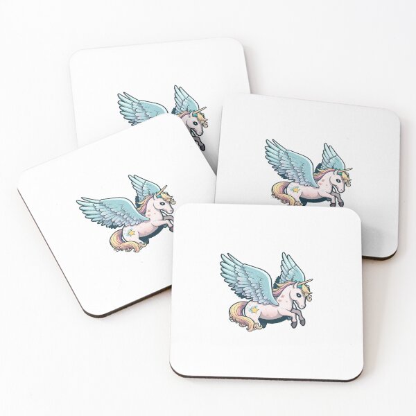 Item preview, Unicorn kawaii pegasus designed and sold by dreamwish.