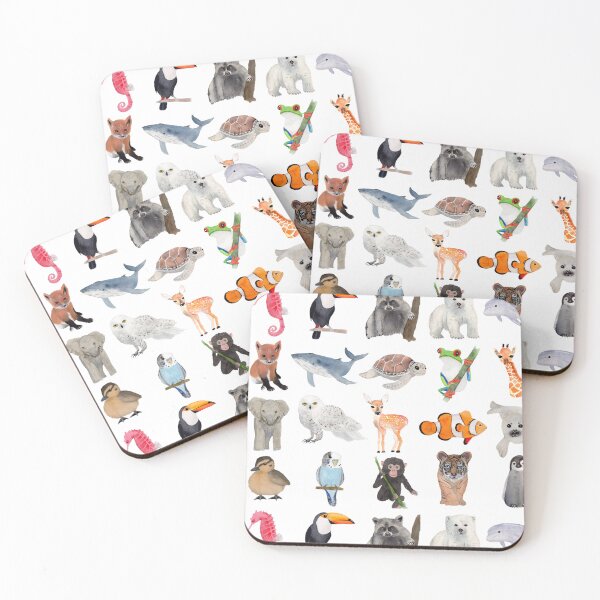 Item preview, Cute Baby Animals Watercolor Zoo Animals designed and sold by kjacunski.