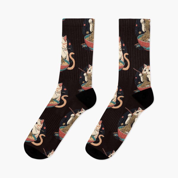 Item preview, Cute Cat Eating Ramen   designed and sold by PharaohofSedona.