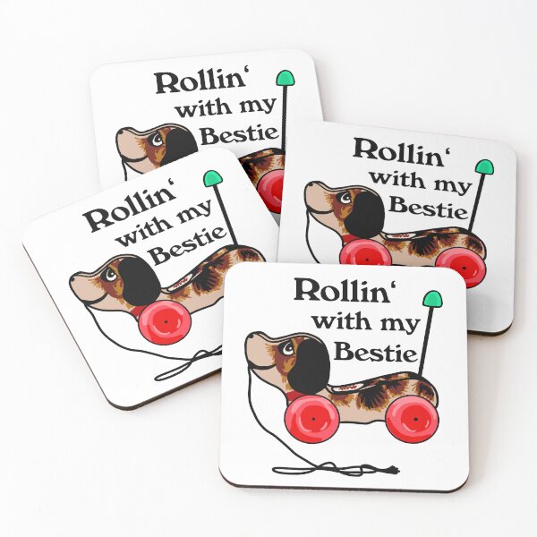 Item preview, Rollin' With My Bestie Pull Toy  designed and sold by Unhinged Heather.