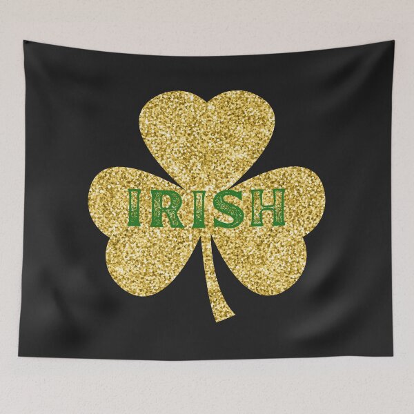 Item preview, Glitter Gold Irish Lucky Shamrock Happy St Paddy's Day  designed and sold by Drnksuzys.