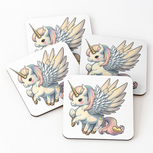 Item preview, Unicorn kawaii pegasus designed and sold by dreamwish.