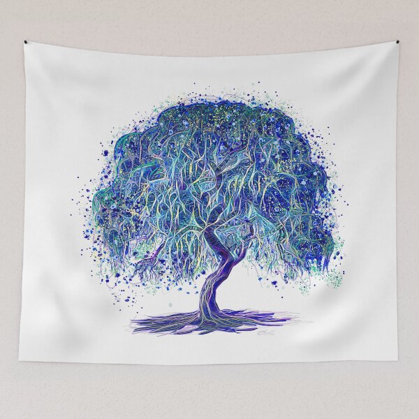 Item preview, Magic Weeping Willow Tree White Background designed and sold by Rocky Mountain Artistry.