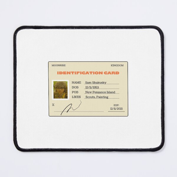 Item preview, Sam Shakusky Moonrise Kingdom ID Card designed and sold by karyssadwipa.