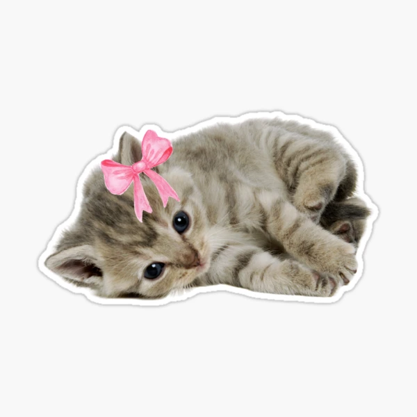 White Coquette Ribbon Bow | Sticker