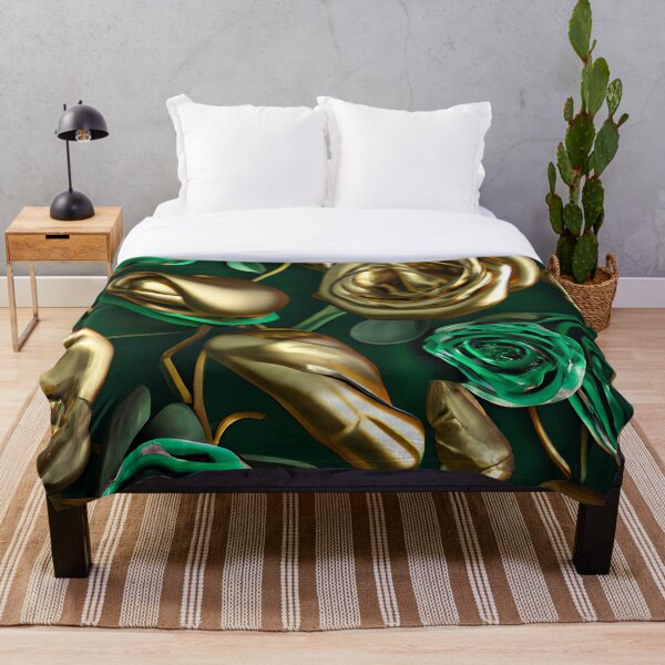 Item preview, Metallic Green and gold Roses designed and sold by Itzjustlife.