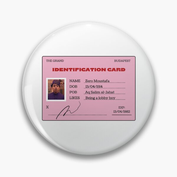 Item preview, Zero Moustafa Lobby Boy The Grand Budapest Hotel ID Card designed and sold by karyssadwipa.