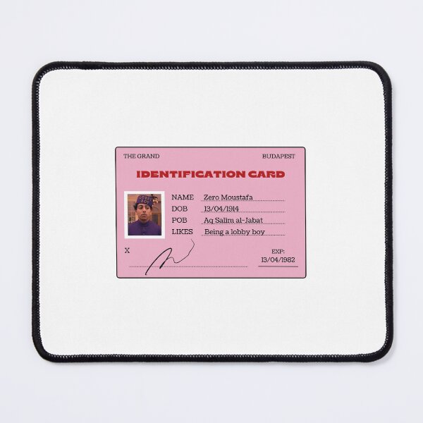 Item preview, Zero Moustafa Lobby Boy The Grand Budapest Hotel ID Card designed and sold by karyssadwipa.