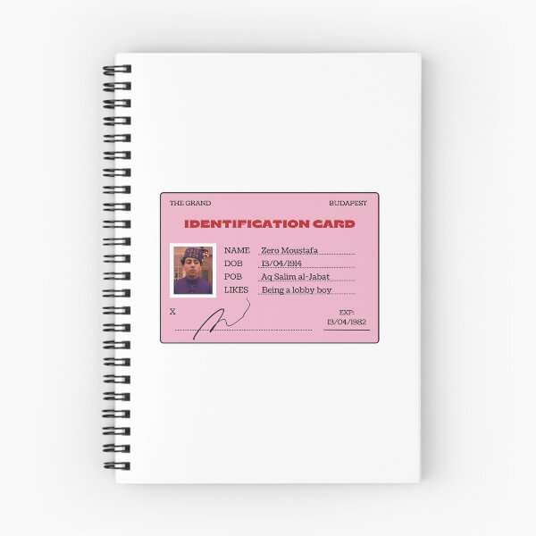 Item preview, Zero Moustafa Lobby Boy The Grand Budapest Hotel ID Card designed and sold by karyssadwipa.