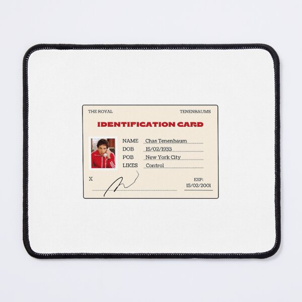 Item preview, Chas Tenenbaum The Royal Tenenbaums ID Card designed and sold by karyssadwipa.