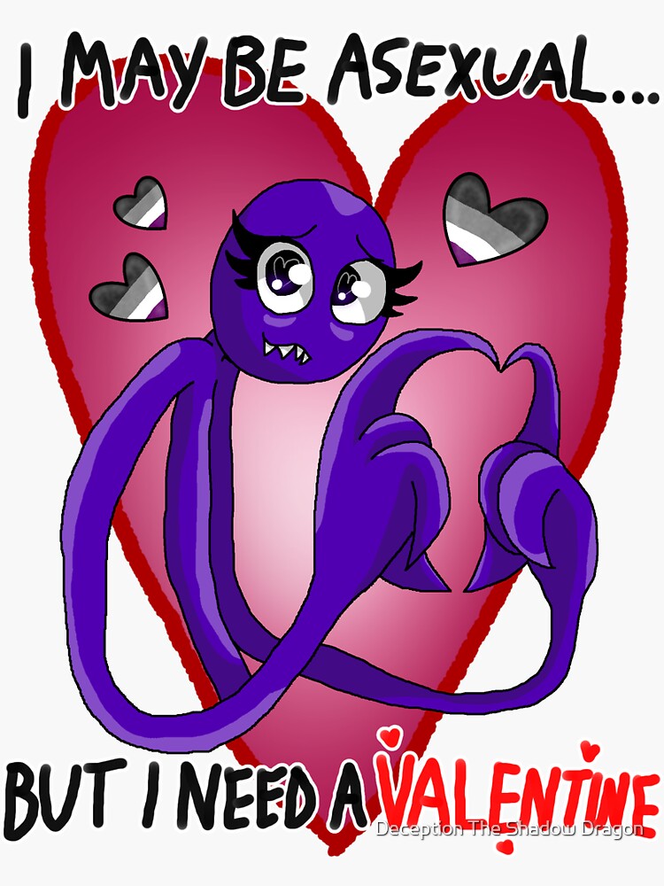 Purple Valentines (Rainbow Friends) Sticker for Sale by Deception