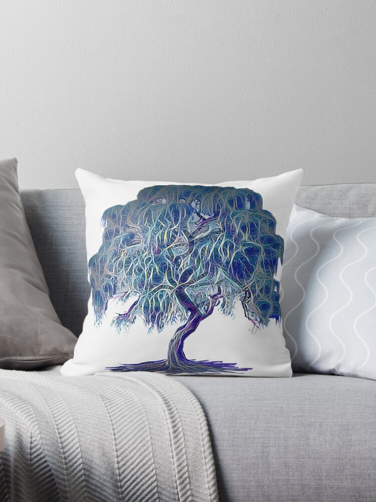 Magic Weeping Willow Tree White Background Art - Art Print