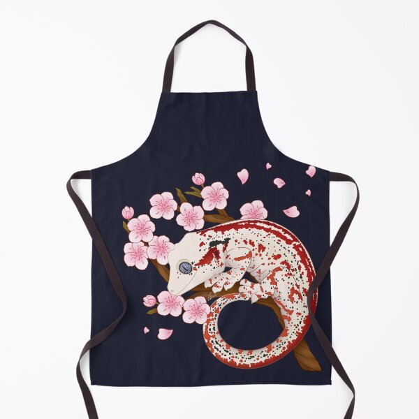 Item preview, Red Stripe Gargoyle Gecko With Sakura Flowers designed and sold by anacecilia.