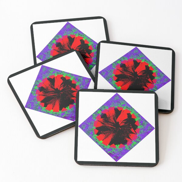 Item preview, Abstract Hibiscus flower in Red Purple pattren by Iritof designed and sold by iritof.